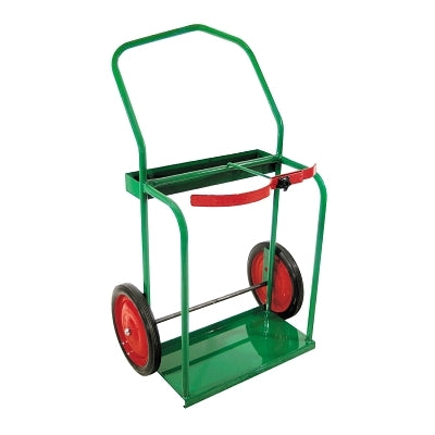 Carro de dos cilindros con estructura de riel alto, 47" de alto x 35" de ancho, ruedas de acero de 24"