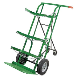 Carro de entrega retráctil de dos cilindros, 122 cm de alto x 53 cm de ancho, ruedas neumáticas de 25 cm y ruedas giratorias de goma de 10 cm