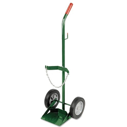 Carro cilíndrico individual tamaño M/M60, 13" de ancho x 40" de alto x 12" de profundidad, ruedas de goma maciza de 8", 1 cadena de seguridad
