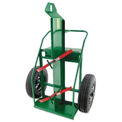 Carro grande de doble cilindro con bastidor resistente, para cilindros de 9,5 a 15 pulgadas, con neumáticos de carretera de 20 pulgadas