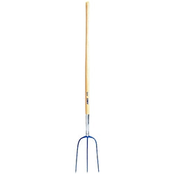 Manure/compost and hay forks, 4 oval tines, 48-inch handle