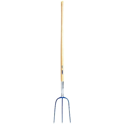 Manure/compost and hay forks, 4 oval tines, 48-inch handle