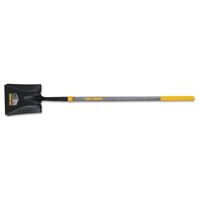 Forged square-point shovel, 9.640-inch wide x 4.500-inch long blade, 24-inch hardwood handle with D-shaped grip