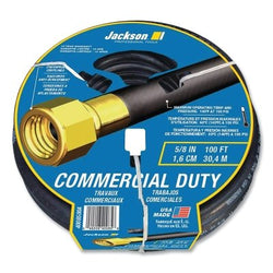 Commercial grade hose, 100 feet long, 5/8 inch diameter, black