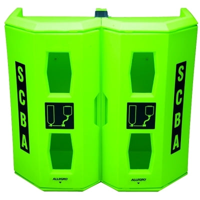 Estuches de pared para equipo de respiración autónomo (SCBA) de alta resistencia, para un solo SCBA, 28 x 14 x 17