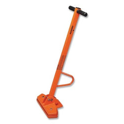 Compact magnetic manhole cover lifter, aluminum base and handle, 150 lb load capacity