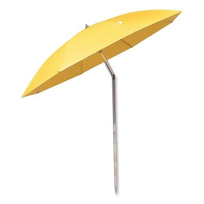 Paraguas de trabajo de lujo, 213 cm de diámetro x 233 cm de alto, vinilo, aluminio y acero, amarillo de alta visibilidad, incluye bolsa de almacenamiento.
