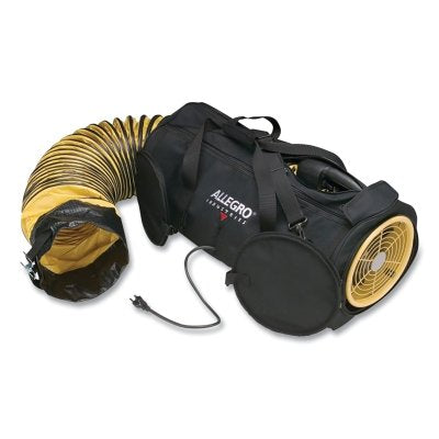 AC Airbag Metal Axial Air Blower System, 1/2 hp, 120 V, 12-inch Blower, 25 ft Duct