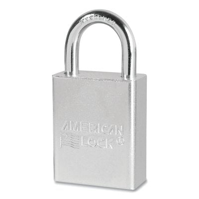 Candado de acero macizo, 7/16" de diámetro, 1-1/16" de largo, 3/4" de ancho, llaves iguales, con llave - D649