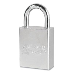 Candado de acero macizo, 7/16" de diámetro, 1-1/16" de largo, 3/4" de ancho, llaves iguales, llave - D167