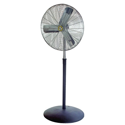 Circulador de aire comercial no oscilante, pedestal ajustable, 30 pulgadas, 1/4 hp, 3 velocidades