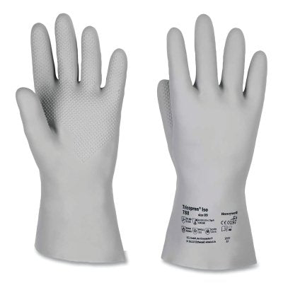 Guantes químicos Tricopren™ Iso, talla 9, largos, 17 pulgadas (43 cm), gris