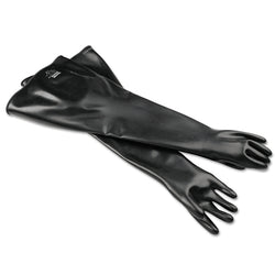 Guantes de neopreno tipo guantelete, talla 8.5, negros