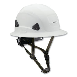 Casco de seguridad de ala completa de fibra de metal para escalada, tipo II, clase C, suspensión de trinquete, ventilado, amarillo