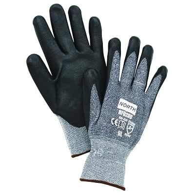 Guantes recubiertos NorthFlex Light Task Plus 5, grandes, negros/grises