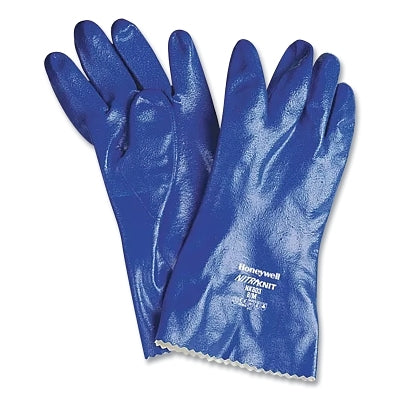 Guantes de nitrilo con soporte Nitri-Knit™, puños elásticos, aislantes, 10 unidades, azules
