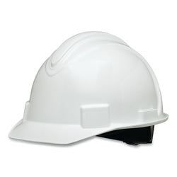 Casco de seguridad de ala corta, suspensión de trinquete de 4 puntos, sin ventilación, color negro