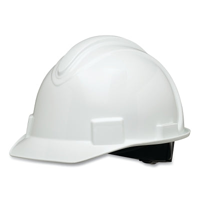 Casco de seguridad de ala corta, suspensión de trinquete de 4 puntos, ventilado, verde