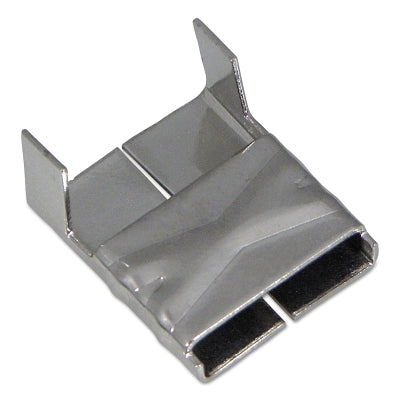 Clips de flejado Valuclip, 3/8 pulg., acero inoxidable 304, 100 por paquete