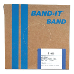 Bandas Valuband, 3/4 pulg. x 100 pies, 0,025 pulg. de espesor, acero inoxidable