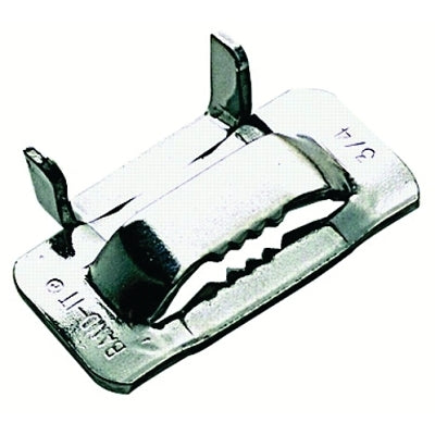 Hebillas, 1/2 pulg., acero al carbono galvanizado, 100 por paquete