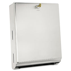 Surface-mount paper towel dispenser, 10 3/4 x 4 x 14, satin stainless steel