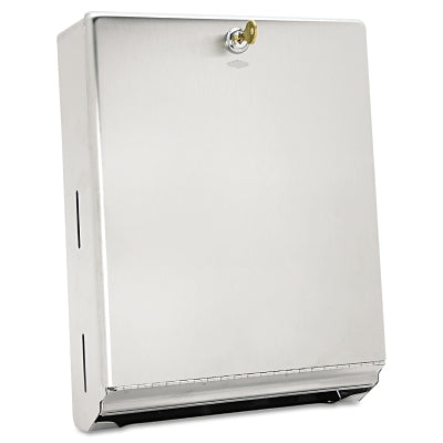 Dispensador de toallas de papel para montaje en superficie, 10 3/4 x 4 x 14, acero inoxidable satinado