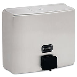 ConturaSeries Surface-Mounted Soap Dispenser, 40 oz, Satin Stainless Steel