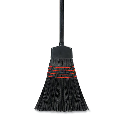 Cleaning broom with plastic bristles, 54 inches