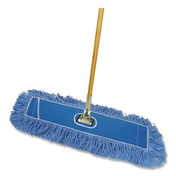 Loop-end mop kit, 36 x 5, 60 inches, metal/wood handle, blue/natural