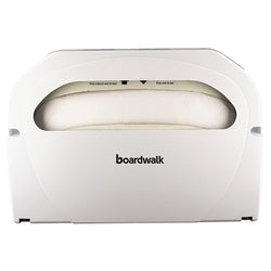 Wall-mounted toilet seat cover dispenser, plastic, white