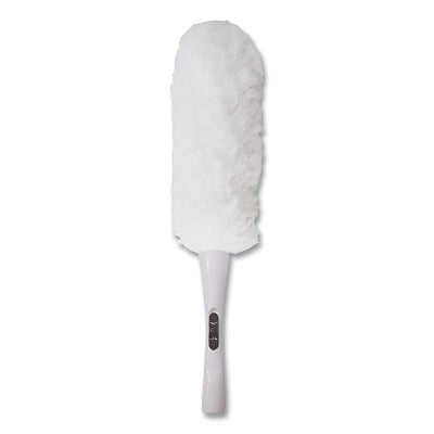 Plumero de microfibra, mango de 23 pulgadas, blanco