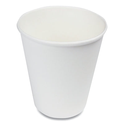 Vasos de papel para bebidas calientes, 8 oz, color blanco