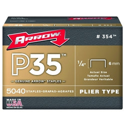 Grapa tipo P35™, 3/8 pulg. de largo x 7/8 pulg. de ancho, para grapadoras P35 y P35S