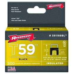 Grapas tipo T59, 5/16 pulg. de largo x 5/16 pulg. de ancho, transparentes