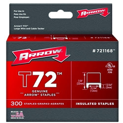 Grapas tipo T72, 13/64 pulg. de largo x 13/64 pulg. de ancho, 300 por caja