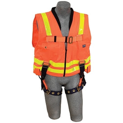 Arnés de trabajo reflectante de alta visibilidad Delta Vest, hebilla de pasador, naranja, universal
