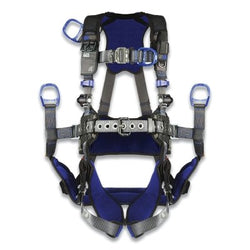 Arnés de seguridad ExoFit™ X300 Comfort para escalada en petróleo y gas, con suspensión y anillos en D delanteros y traseros, talla 2XL, con paso, retroceso y lengüeta