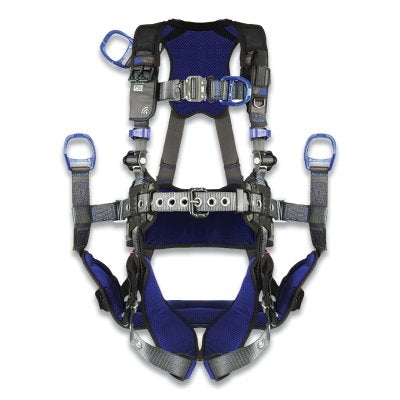 ExoFit™ X300 Comfort Oil &amp; Gas Climbing Safety Harness with Front and Rear D-Rings, Medium Size, Automatic Quick Release Lock, Back and Toggle.