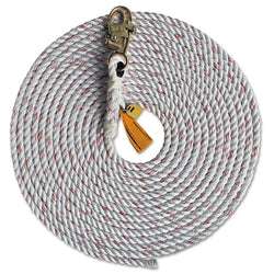 Lifelines, 3/4 in., steel safety hook, fall line with safety hook