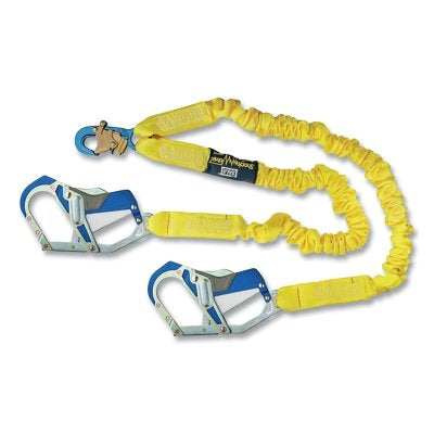 Eslinga amortiguadora ShockWave™2 100% de amarre, amarilla, 1.8 m, capacidad de 140 kg, ganchos de presión/reforzado