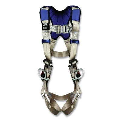 ExoFit™ X100 Comfort Vest climbing and positioning safety harness, with D-rings on back, front and hip, medium size, pass-through buckle