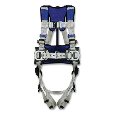 Arnés de seguridad para escalada y posicionamiento ExoFit™ X100 Comfort Construction, con anillas en D para espalda, cintura y cadera, tamaño mediano, conexión rápida