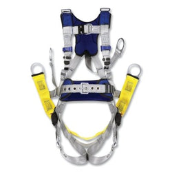 Arnés de seguridad ExoFit™ X100 Comfort para escalada en petróleo y gas, con anillas en D traseras, delanteras y de cadera, extensión Energy Abs, XL, cierre rápido/lengüeta