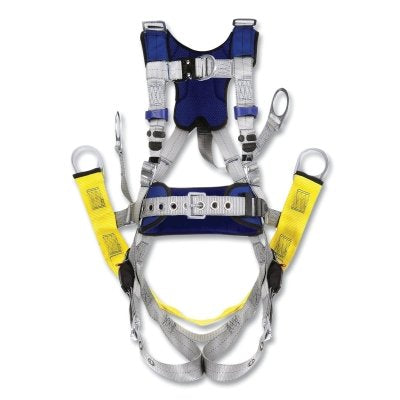 Arnés de seguridad ExoFit™ X100 Comfort para escalada en petróleo y gas, con anillas en D traseras, delanteras y de cadera, extensión Energy Abs, grande, cierre rápido/lengüeta