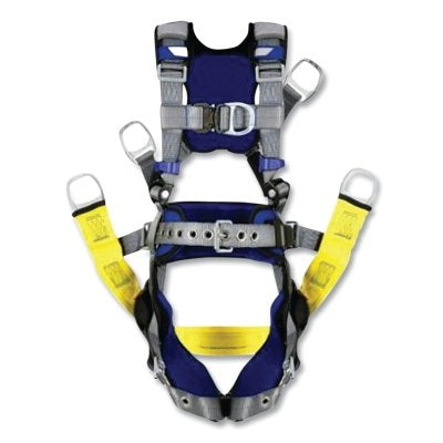 Arnés de seguridad ExoFit™ X200 Comfort para petróleo y gas, con anillos en D delanteros y traseros en la cintura y extensibles, tamaño mediano, ajuste rápido/revólver con hebilla de lengüeta