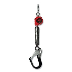 PROTECTA® Personal Self-Retracting Lifeline, 1.8 m, webbing, steel rod hook, 140 kg, single leg