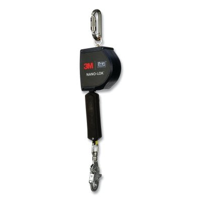 Línea de vida autorretráctil de longitud extendida Nano-Lok™, 20 pies de largo, 420 lb, gancho de seguridad, una sola pierna, cinta