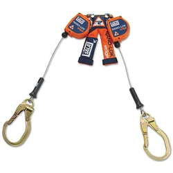 Nano-Lok™ Edge Self-Retracting Lifeline, 8 ft., Reinforcing Rod Safety Hook, 420 lb., 1 Leg, Galvanized Cable
