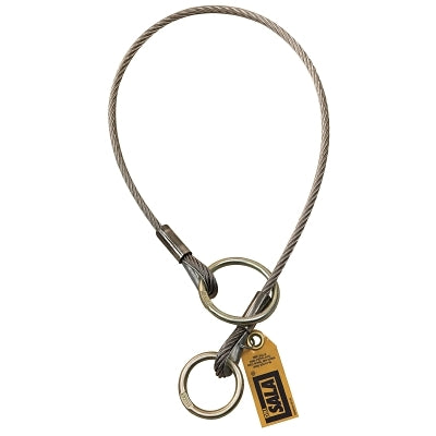 Steel wire rope choke slings, O-ring/D-ring, 4 ft cable
